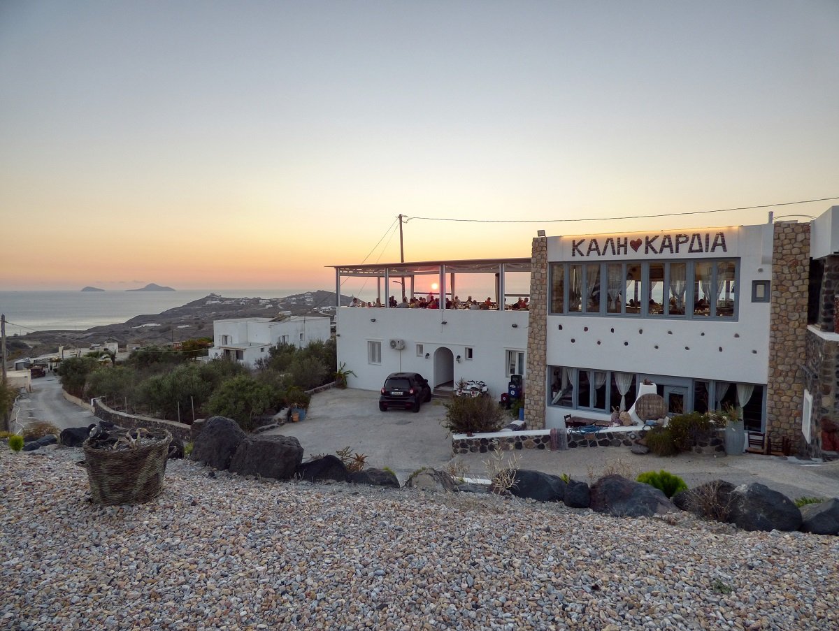 Photo Gallery best sunset view restaurant in akrotiri santorini
