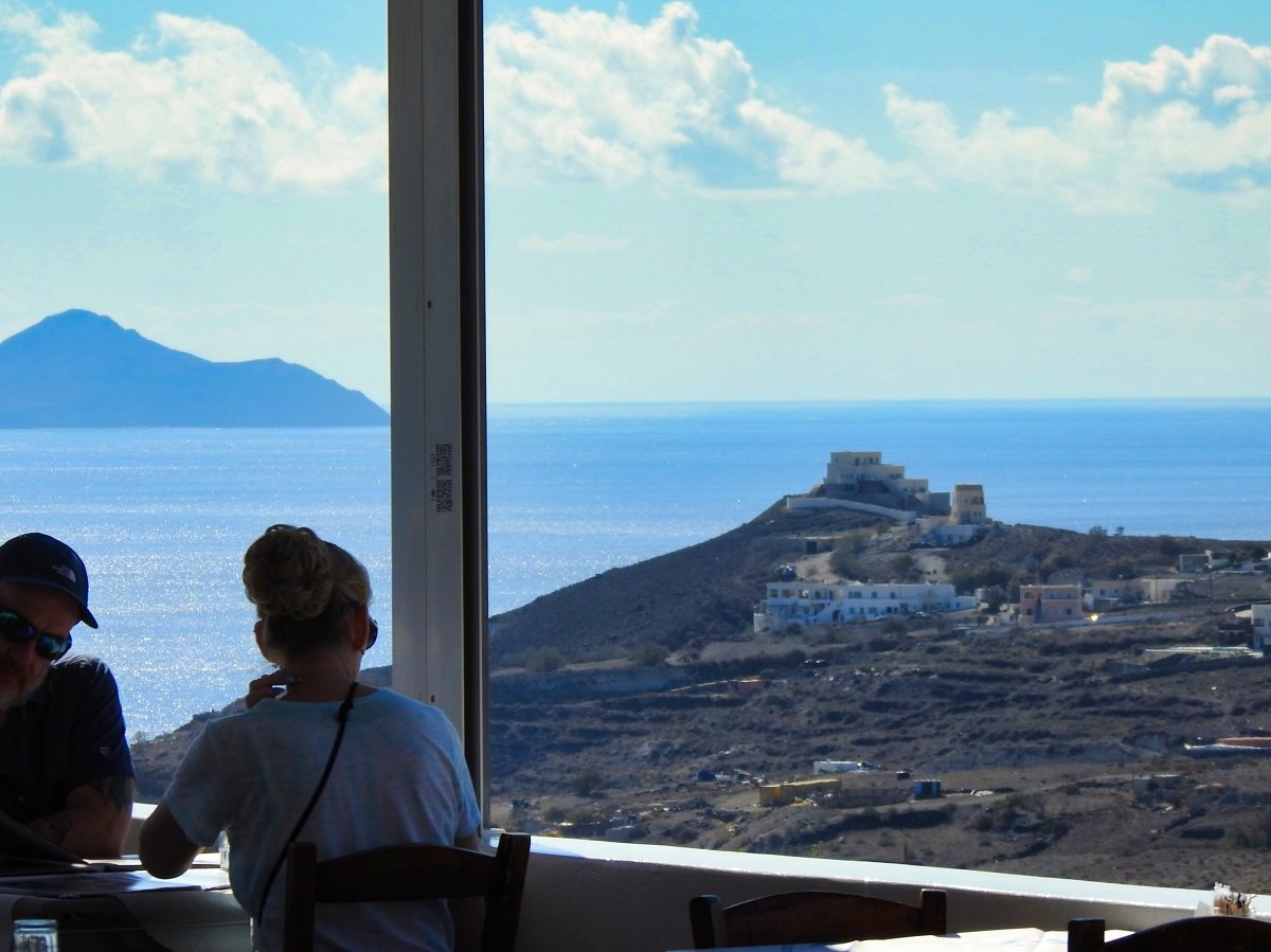 Photo Gallery good heart akrotiri santorini restaurant with sea view