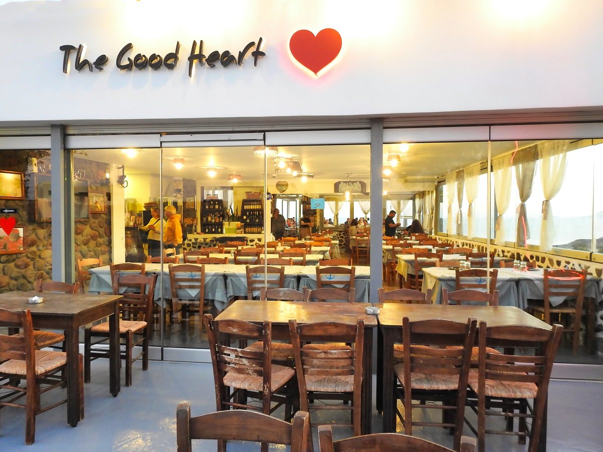 Photo Gallery the good heart restaurant in santorini in akrotiri village