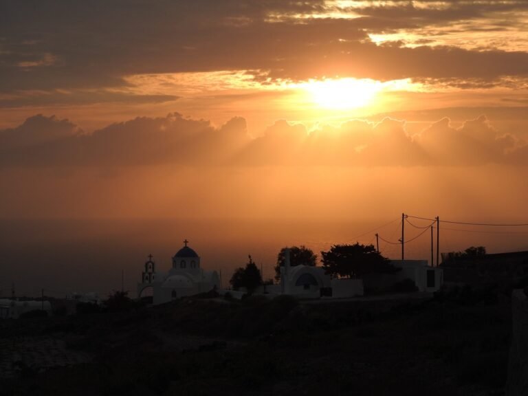 Our Restaurant the sunset from the winery